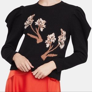 BCBGMAXAZRIA Puffed-Sleeve Sweater